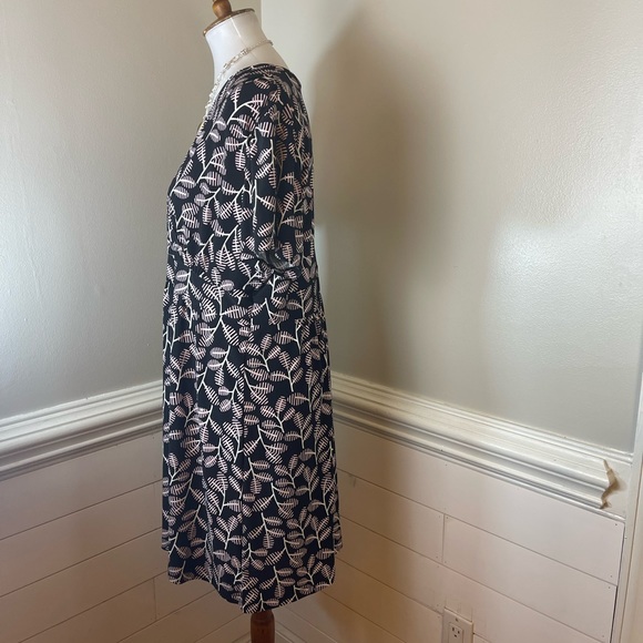 Kasper Leaf Print Dress PXL FREE SHIP - Picture 2 of 5